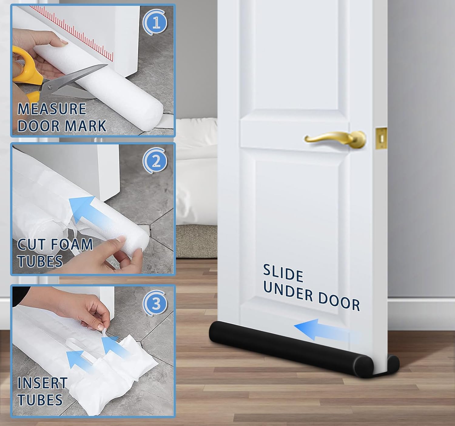 MAXTID Under Door Draft Stopper – Home Office Door Seal for Fewer Distractions and a Focused Work Atmosphere