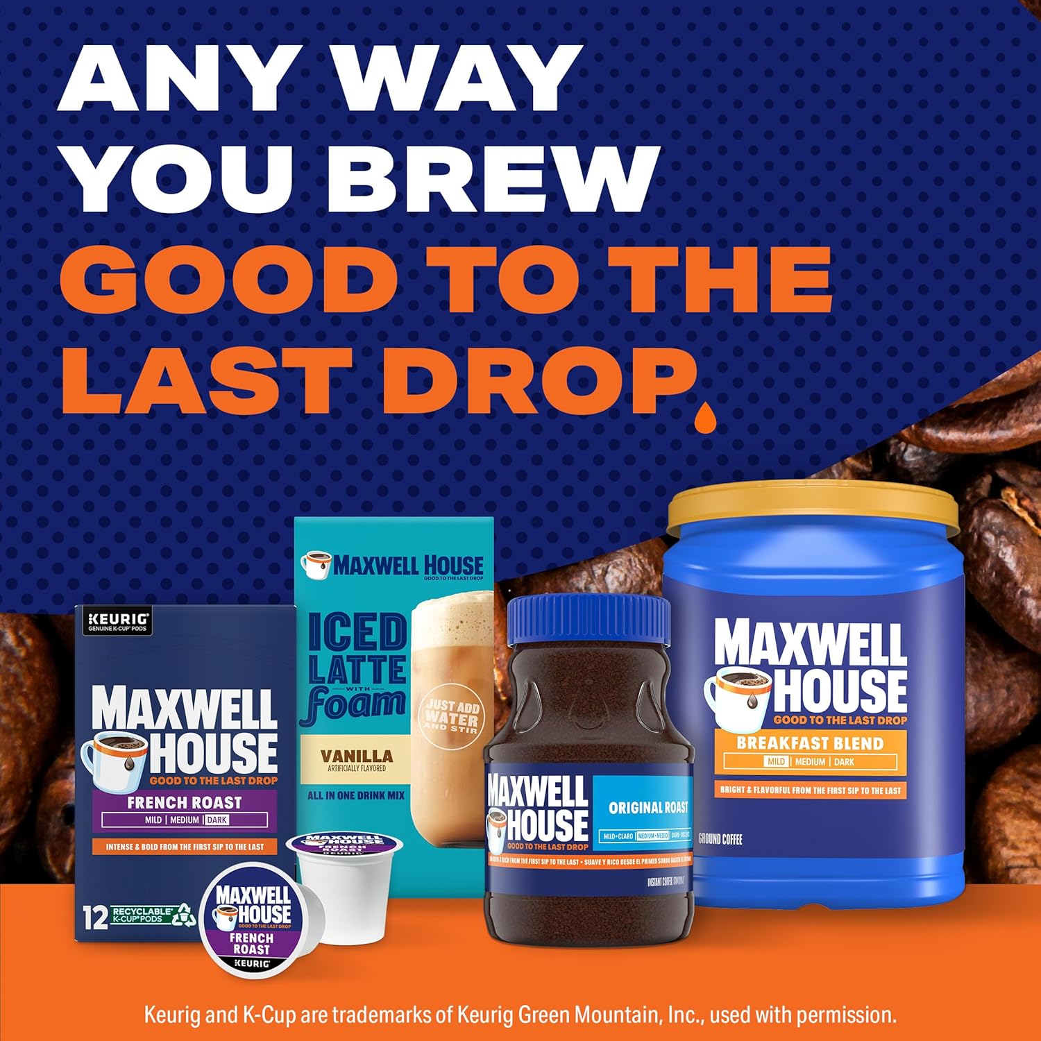 Maxwell House Breakfast Blend Mild Roast Ground Coffee, 38.8 oz Canister – Birthday Gift for a Coworker or Office Manager