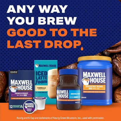 Maxwell House Breakfast Blend Mild Roast Ground Coffee, 38.8 oz Canister – Birthday Gift for a Coworker or Office Manager