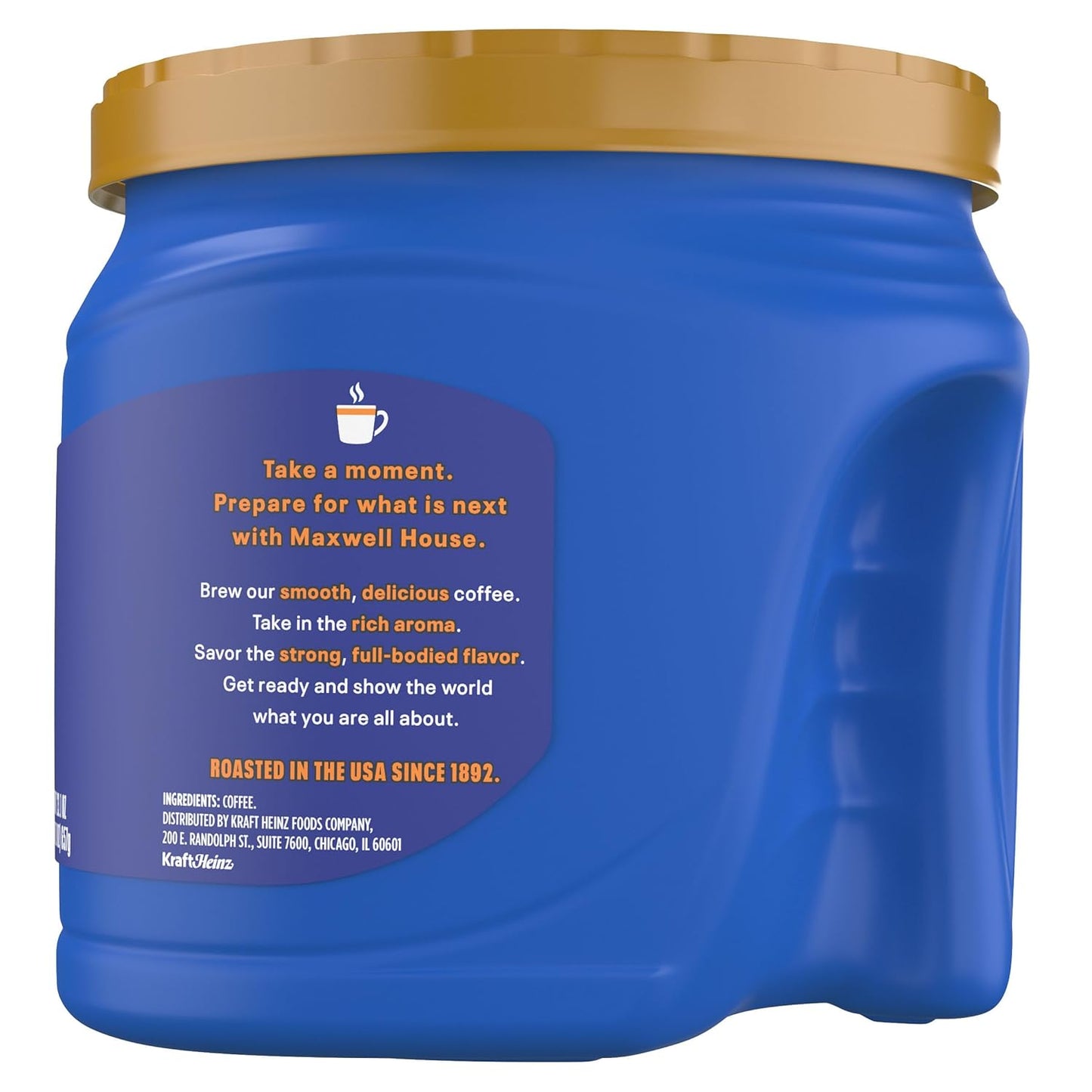 Maxwell House Colombian Medium Roast Ground Coffee 23.1oz Canister – Office Pantry Brew for Focused Morning Routines