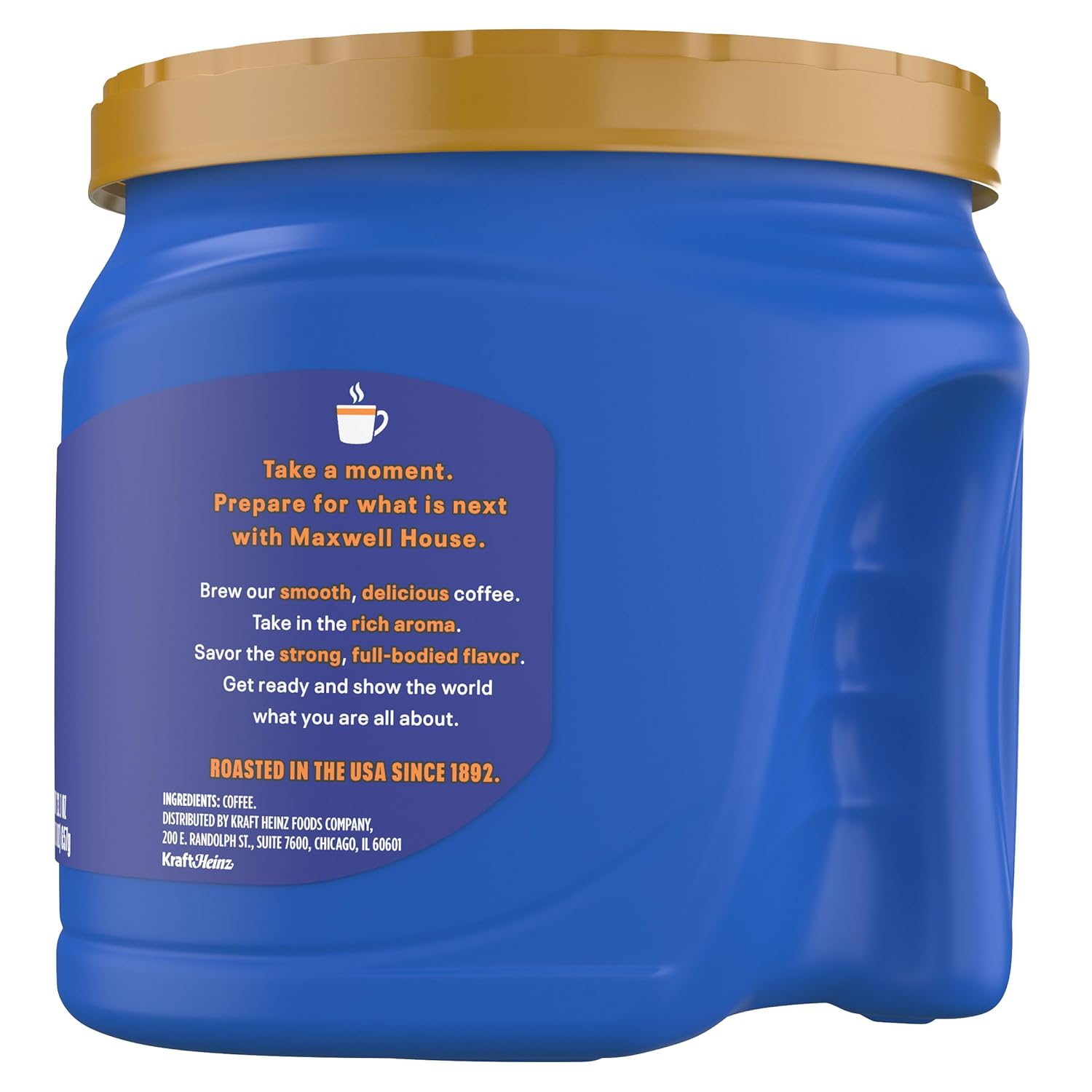 Maxwell House Colombian Medium Roast Ground Coffee 23.1oz Canister – Office Pantry Brew for Focused Morning Routines