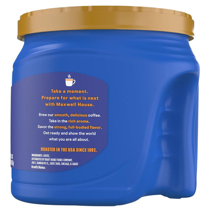 Maxwell House Colombian Medium Roast Ground Coffee 23.1oz Canister – Office Pantry Brew for Focused Morning Routines