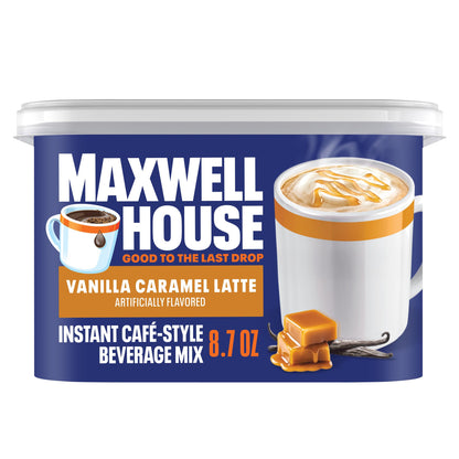 Maxwell House Instant Cafe Mix – Simple One-Spoon Coffee for Clutter-Free Kitchen, Hazelnut Cafe, 9 oz