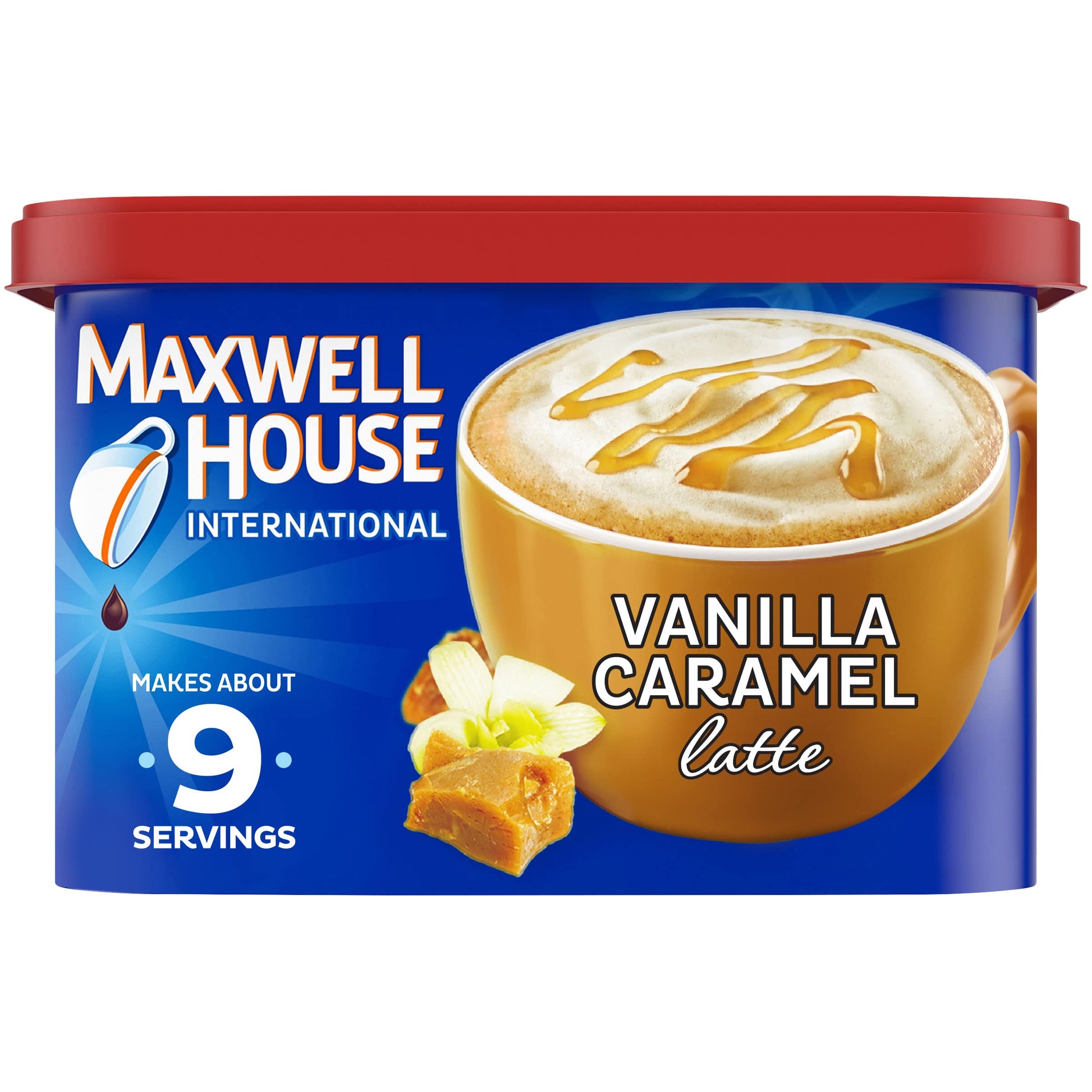 Maxwell House Instant Cafe Mix – Simple One-Spoon Coffee for Clutter-Free Kitchen, Hazelnut Cafe, 9 oz