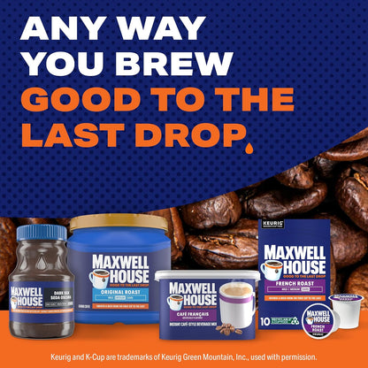 Maxwell House Instant French Vanilla Cafe Beverage Mix – Focus Ritual Coffee for Busy Professionals, No Machine Required