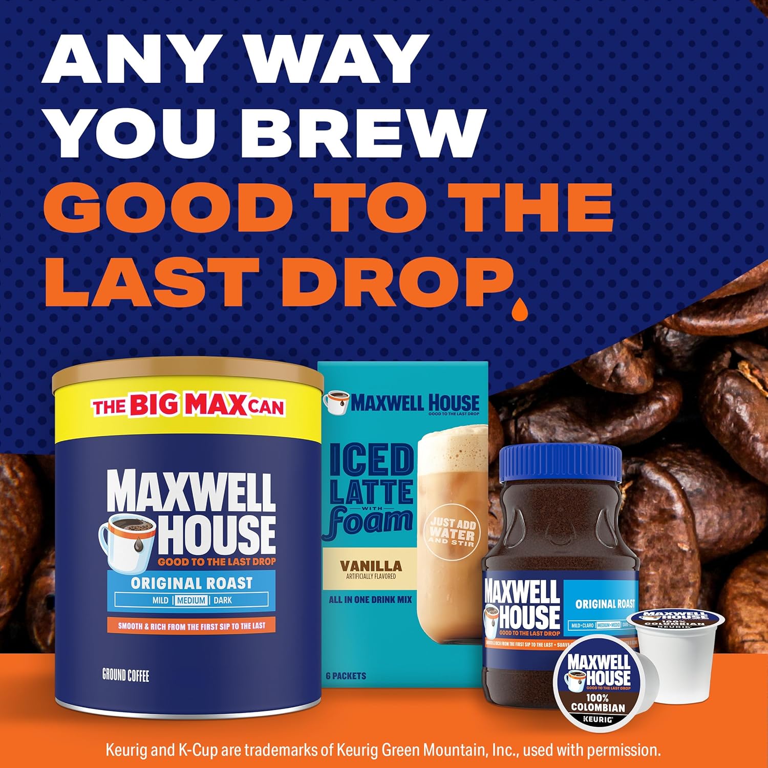 Maxwell House Original Roast Ground Coffee – Home Office Counter Coffee for Daily Focus Brewing