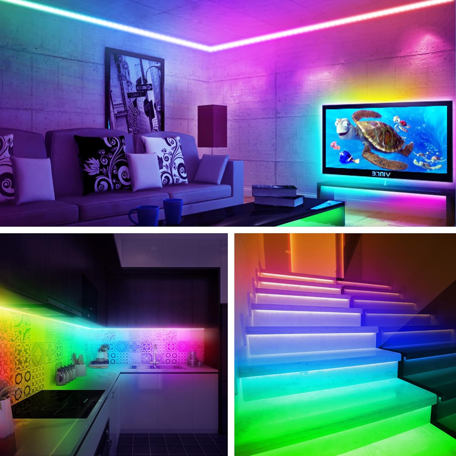 maylit ICRGB TV LED Backlight – Family-Friendly Kids Room Accent Light, Cool-Touch USB Powered