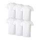 Medium - White - 6 Pack