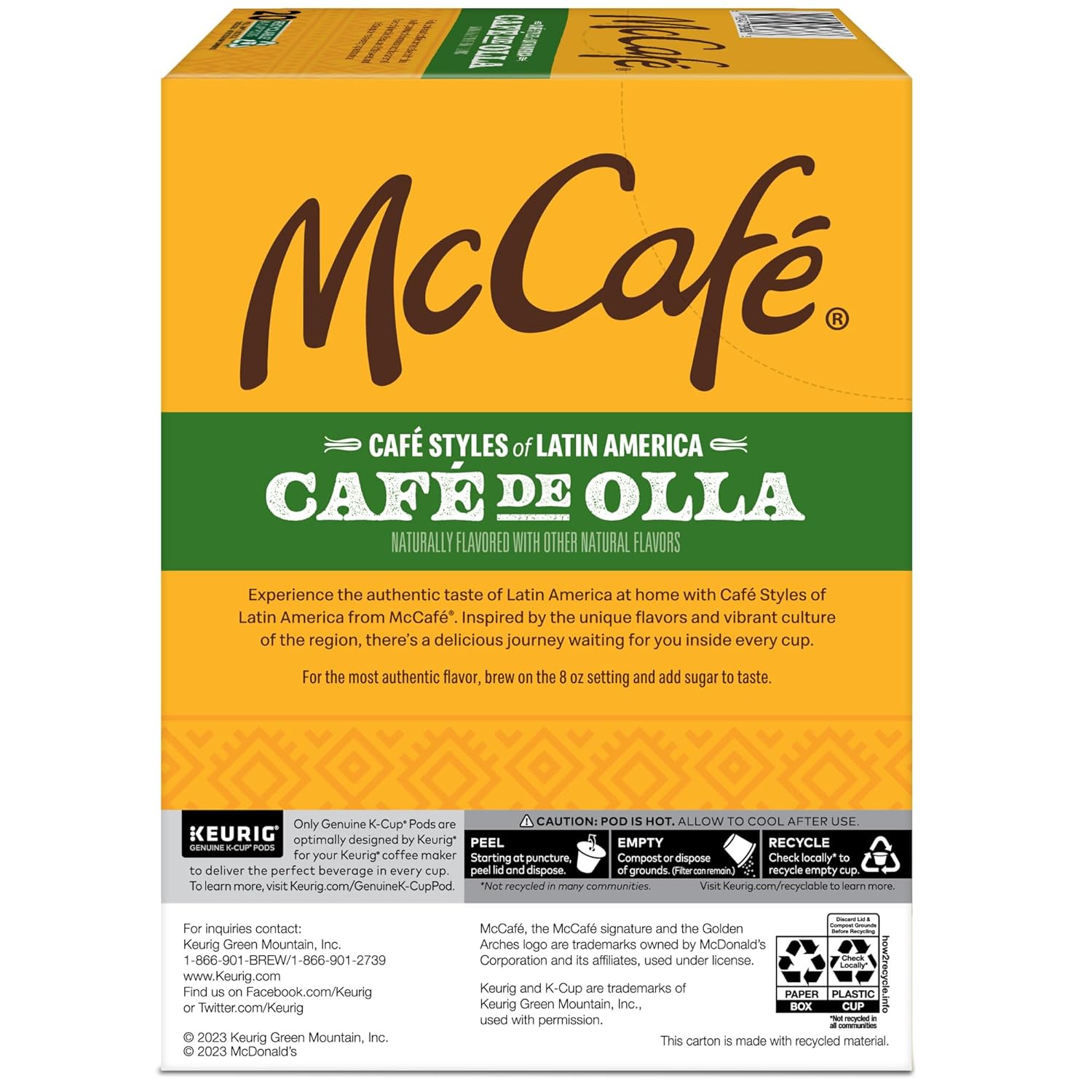 McCafe Cafe de Olla Keurig Single Serve Pods – Work-from-Home Afternoon Pick-Me-Up, 20 Count