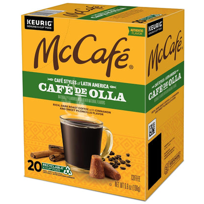 McCafe Cafe de Olla Keurig Single Serve Pods – Work-from-Home Afternoon Pick-Me-Up, 20 Count