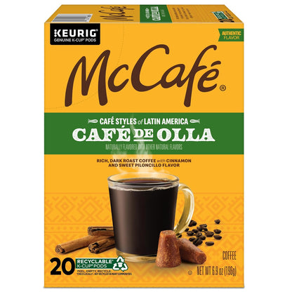 McCafe Cafe de Olla Keurig Single Serve Pods – Work-from-Home Afternoon Pick-Me-Up, 20 Count