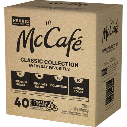 McCafe Classic Collection K-Cup Pods for Uncluttered Countertops, 40-Count Simple Single-Serve Coffee for Keurig