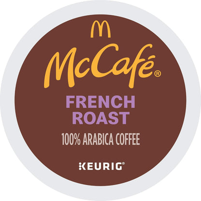 McCafe French Roast K-Cup Pods for Clutter-Free Kitchen Counter, Single-Serve Dark Roast Coffee in Clean Pod Format