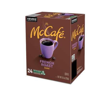 McCafe French Roast K-Cup Pods for Clutter-Free Kitchen Counter, Single-Serve Dark Roast Coffee in Clean Pod Format