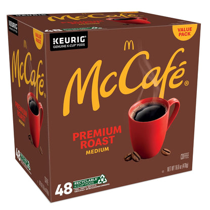 McCafé Premium Medium Roast K-Cup Pods – Kitchen Counter Everyday Coffee, 48 Count Single Serve Pods for the Whole Household