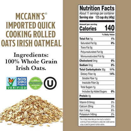 McCann's Irish Oatmeal Beautiful Tin 28 oz Heritage Gift for Irish Heritage Enthusiasts and Imported Food Lovers