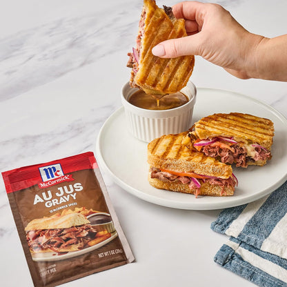 McCormick Au Jus Gravy Mix – Quick Weeknight Dinner Shortcut for Busy Home Cooks, 10-Minute Brown Gravy Packet