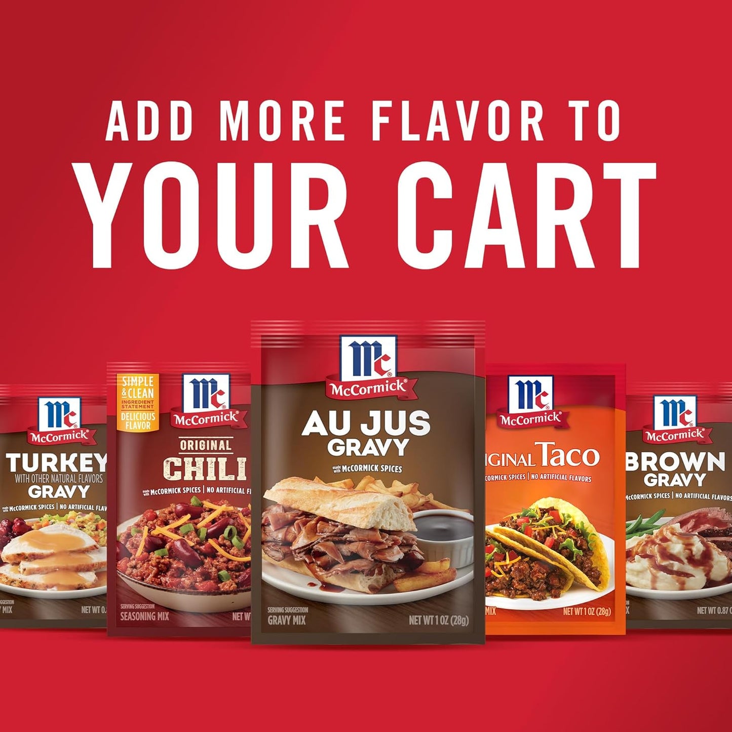 McCormick Au Jus Gravy Mix – Quick Weeknight Dinner Shortcut for Busy Home Cooks, 10-Minute Brown Gravy Packet