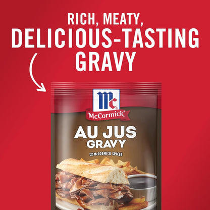 McCormick Au Jus Gravy Mix – Quick Weeknight Dinner Shortcut for Busy Home Cooks, 10-Minute Brown Gravy Packet