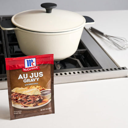 McCormick Au Jus Gravy Mix – Quick Weeknight Dinner Shortcut for Busy Home Cooks, 10-Minute Brown Gravy Packet