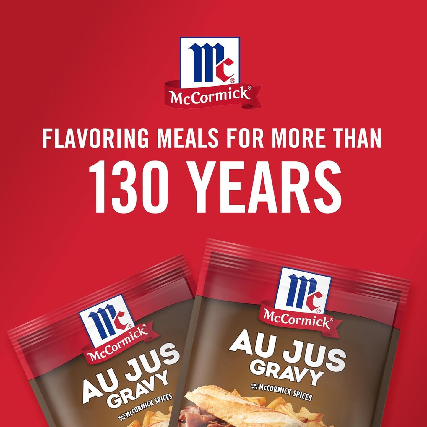McCormick Au Jus Gravy Mix – Quick Weeknight Dinner Shortcut for Busy Home Cooks, 10-Minute Brown Gravy Packet