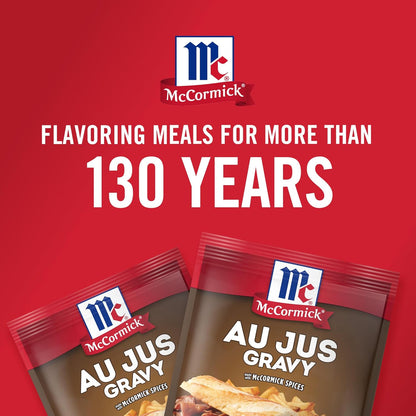 McCormick Au Jus Gravy Mix – Quick Weeknight Dinner Shortcut for Busy Home Cooks, 10-Minute Brown Gravy Packet