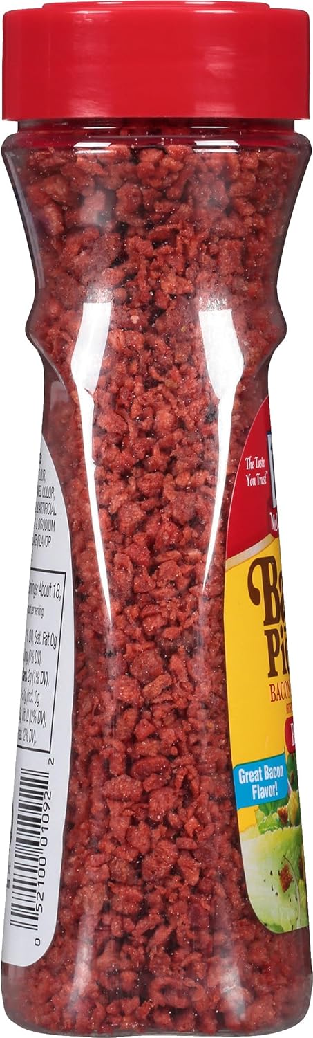McCormick Bac'n Pieces Bacon Flavored Bits for Mindful Meatless Meal Prep, 4.4 oz Resealable Jar