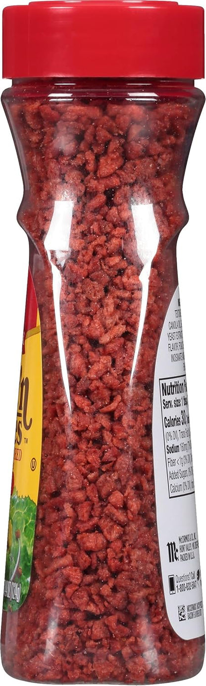 McCormick Bac'n Pieces Bacon Flavored Bits for Mindful Meatless Meal Prep, 4.4 oz Resealable Jar