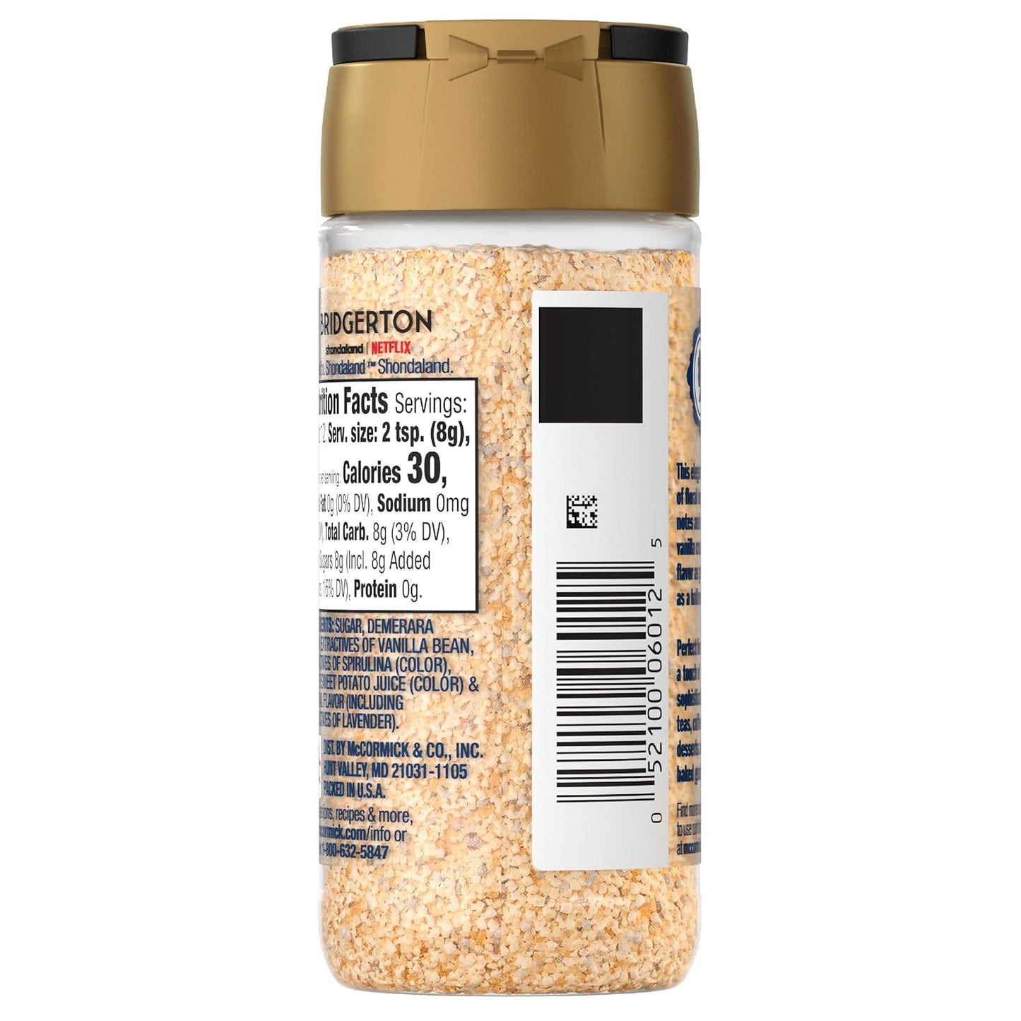 McCormick Bridgerton Finishing Sugar – Lavender Vanilla, Limited Edition Birthday Gift for Women Who Love Baking and Cocktails