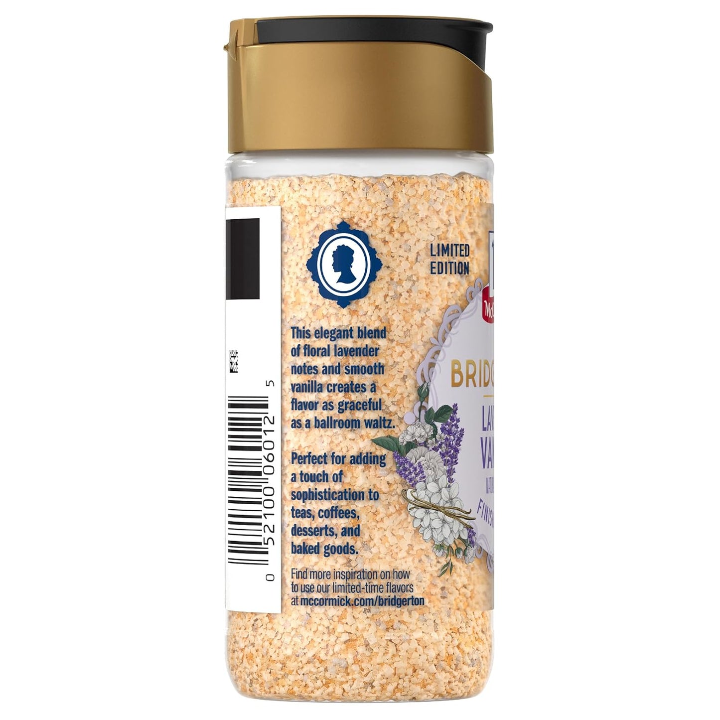 McCormick Bridgerton Finishing Sugar – Lavender Vanilla, Limited Edition Birthday Gift for Women Who Love Baking and Cocktails