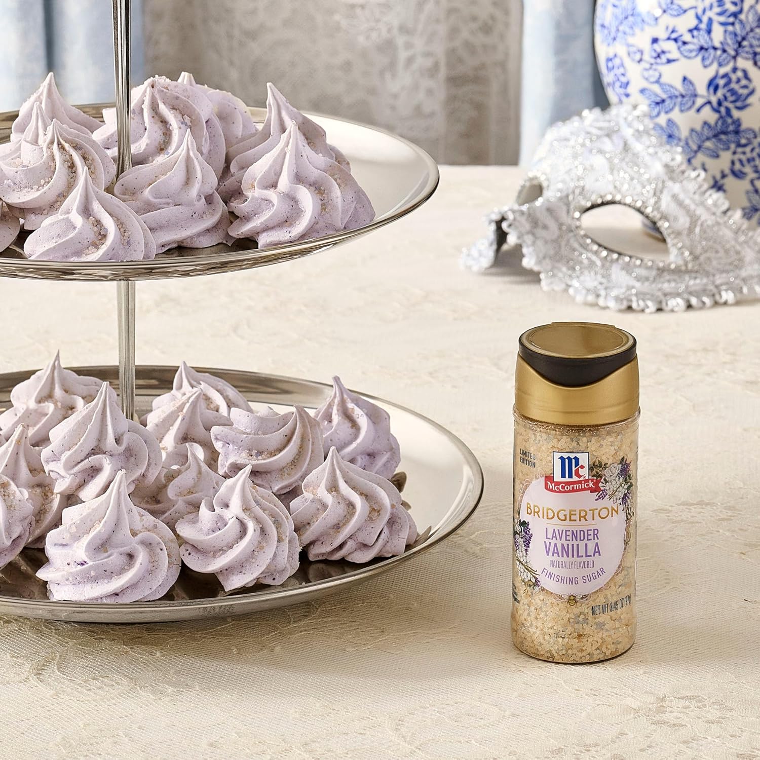 McCormick Bridgerton Finishing Sugar – Lavender Vanilla, Limited Edition Birthday Gift for Women Who Love Baking and Cocktails