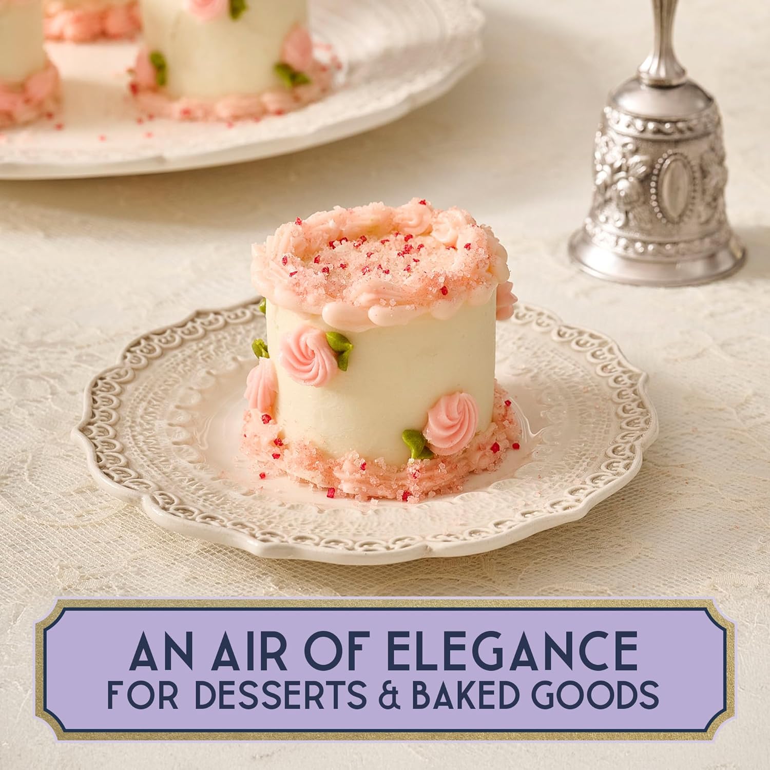 McCormick Bridgerton Finishing Sugar – Limited Edition Birthday Gift for Bridgerton Fans, Strawberries & Cream Dessert Garnish