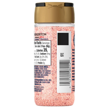 McCormick Bridgerton Finishing Sugar – Limited Edition Birthday Gift for Bridgerton Fans, Strawberries & Cream Dessert Garnish