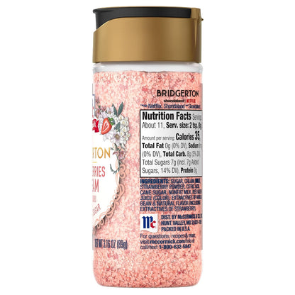 McCormick Bridgerton Finishing Sugar – Limited Edition Birthday Gift for Bridgerton Fans, Strawberries & Cream Dessert Garnish