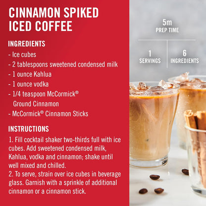 McCormick Cinnamon Sticks – Long-Lasting Scent Source for Spa Day Diffusers and Stress Relief