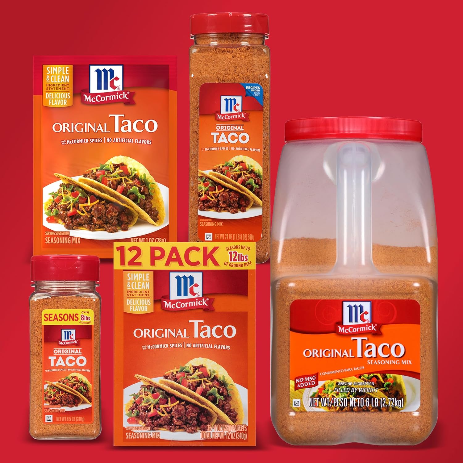 McCormick Culinary Taco Seasoning Mix 24 oz – Bulk Taco Service Seasoning for Commercial Kitchens and Foodservice Operations
