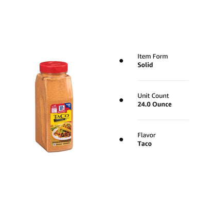 McCormick Culinary Taco Seasoning Mix 24 oz – Bulk Taco Service Seasoning for Commercial Kitchens and Foodservice Operations