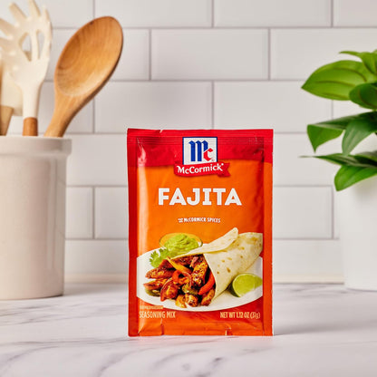 McCormick Fajita Seasoning Mix – Pantry Friendly Spice Packet for Sizzling Home Fajita Dinners and Tex-Mex Nights