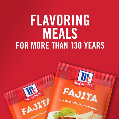 McCormick Fajita Seasoning Mix – Pantry Friendly Spice Packet for Sizzling Home Fajita Dinners and Tex-Mex Nights