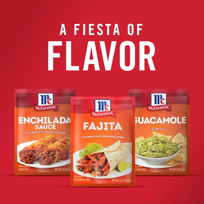 McCormick Fajita Seasoning Mix – Pantry Friendly Spice Packet for Sizzling Home Fajita Dinners and Tex-Mex Nights