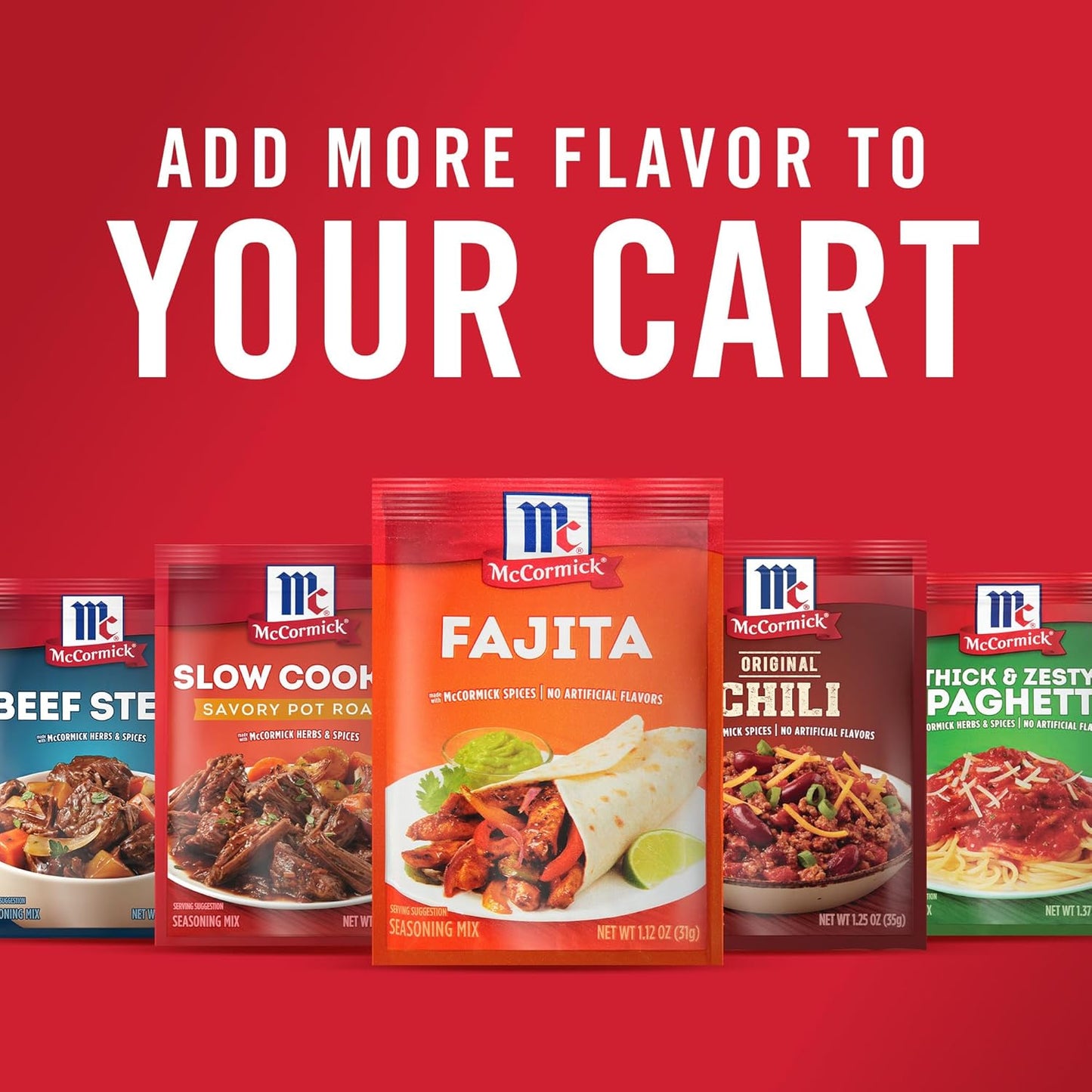 McCormick Fajita Seasoning Mix – Pantry Friendly Spice Packet for Sizzling Home Fajita Dinners and Tex-Mex Nights