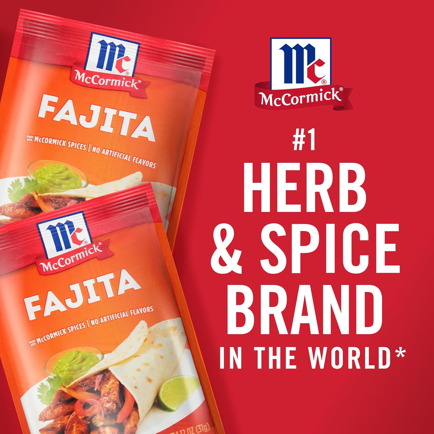 McCormick Fajita Seasoning Mix – Pantry Friendly Spice Packet for Sizzling Home Fajita Dinners and Tex-Mex Nights