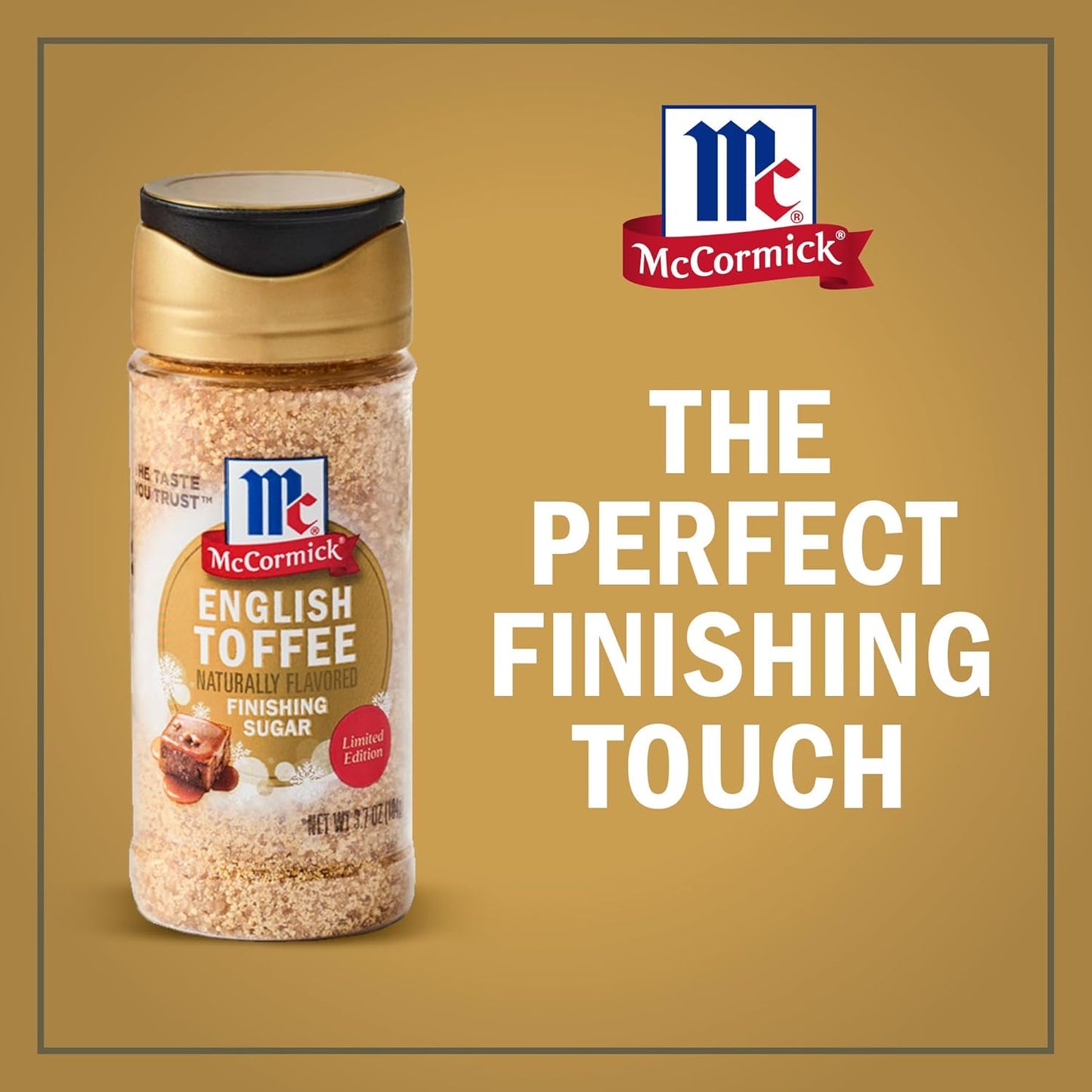 McCormick Finishing Sugar – Premium Demerara & Brown Sugar Blend, Limited Edition Gourmet Holiday Garnish
