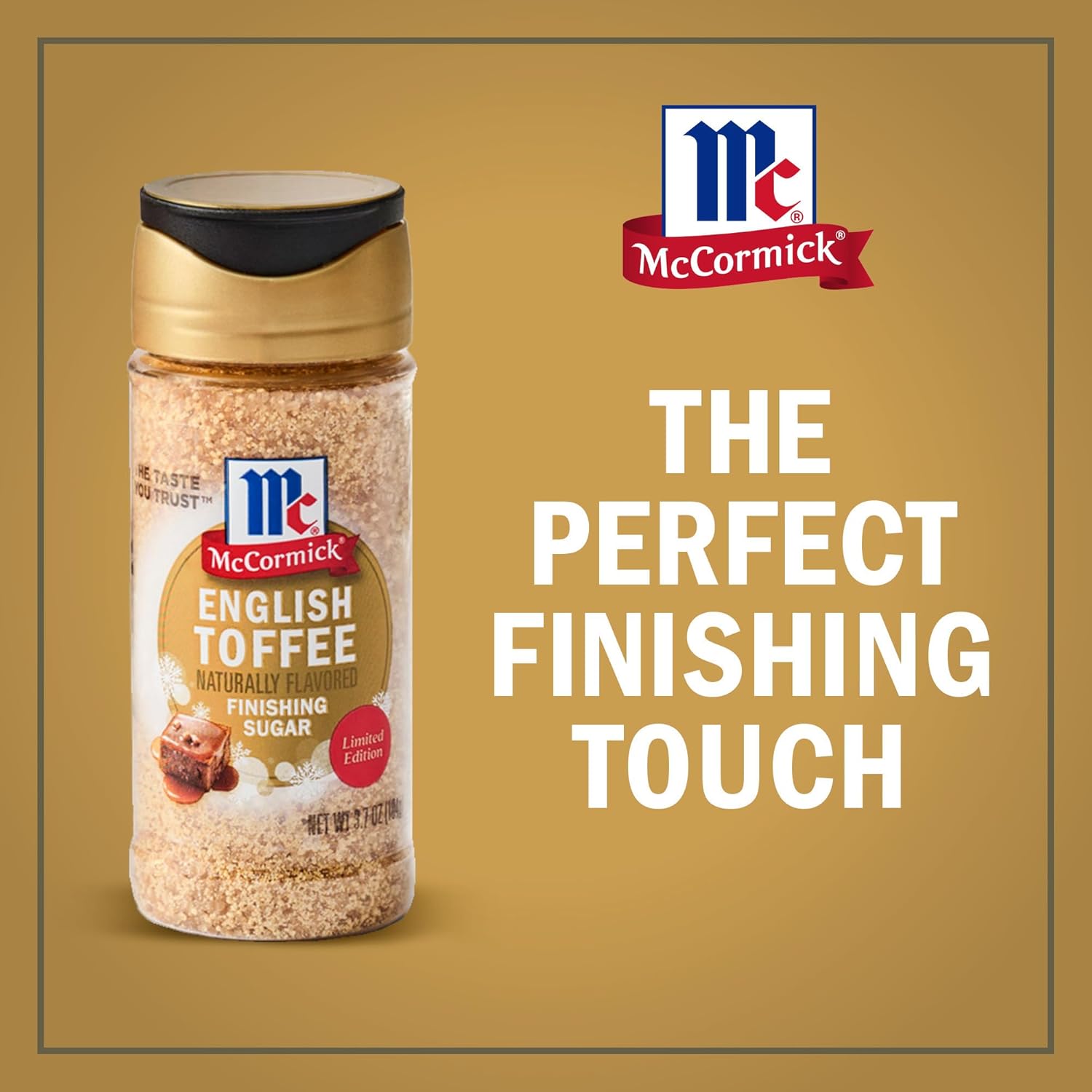 McCormick Finishing Sugar – Premium Demerara & Brown Sugar Blend, Limited Edition Gourmet Holiday Garnish