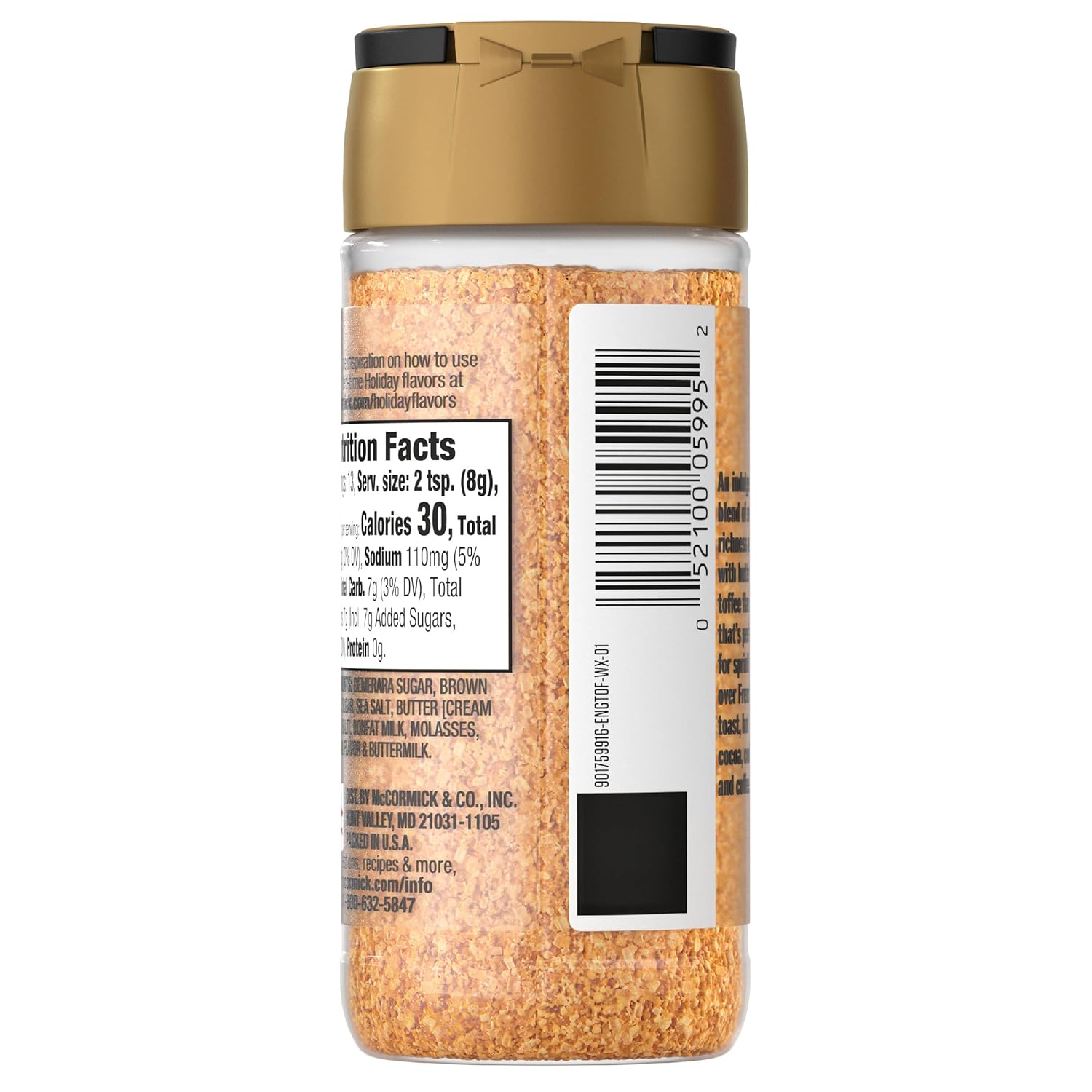 McCormick Finishing Sugar – Premium Demerara & Brown Sugar Blend, Limited Edition Gourmet Holiday Garnish
