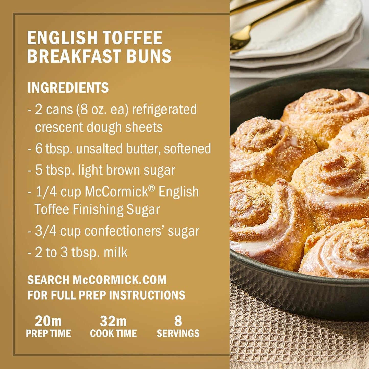 McCormick Finishing Sugar – Premium Demerara & Brown Sugar Blend, Limited Edition Gourmet Holiday Garnish