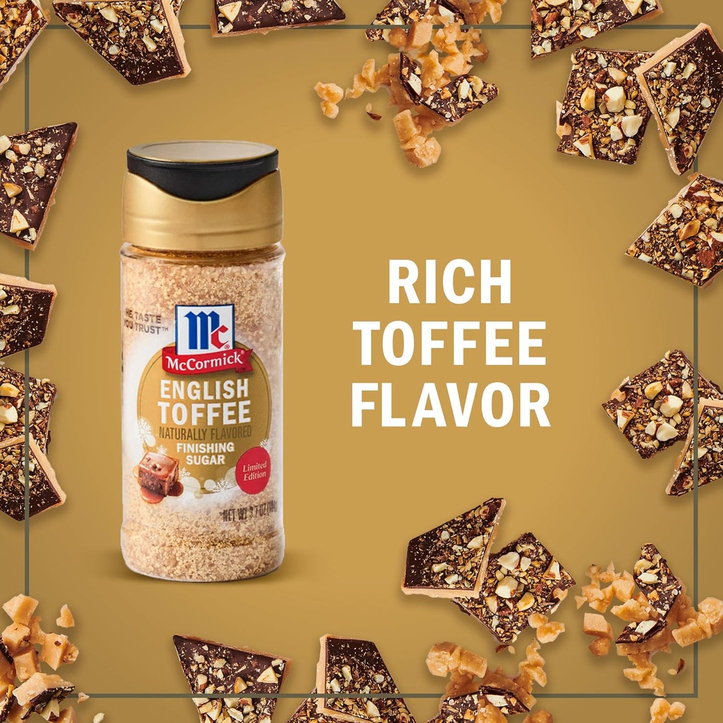 McCormick Finishing Sugar – Premium Demerara & Brown Sugar Blend, Limited Edition Gourmet Holiday Garnish