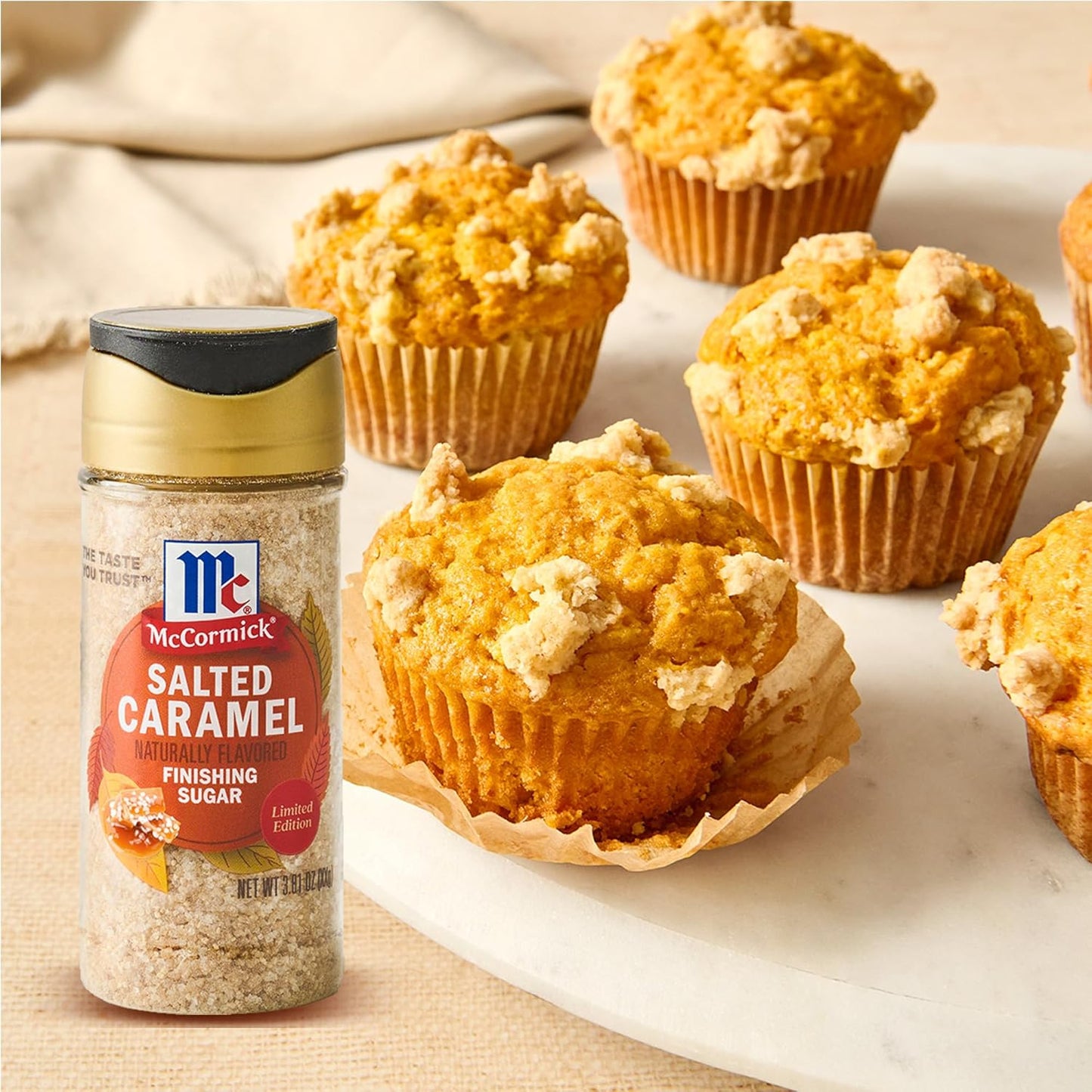 McCormick Finishing Sugar, Salted Caramel Limited Edition – Gourmet Hostess Gift for Holiday Entertaining and Fall Parties