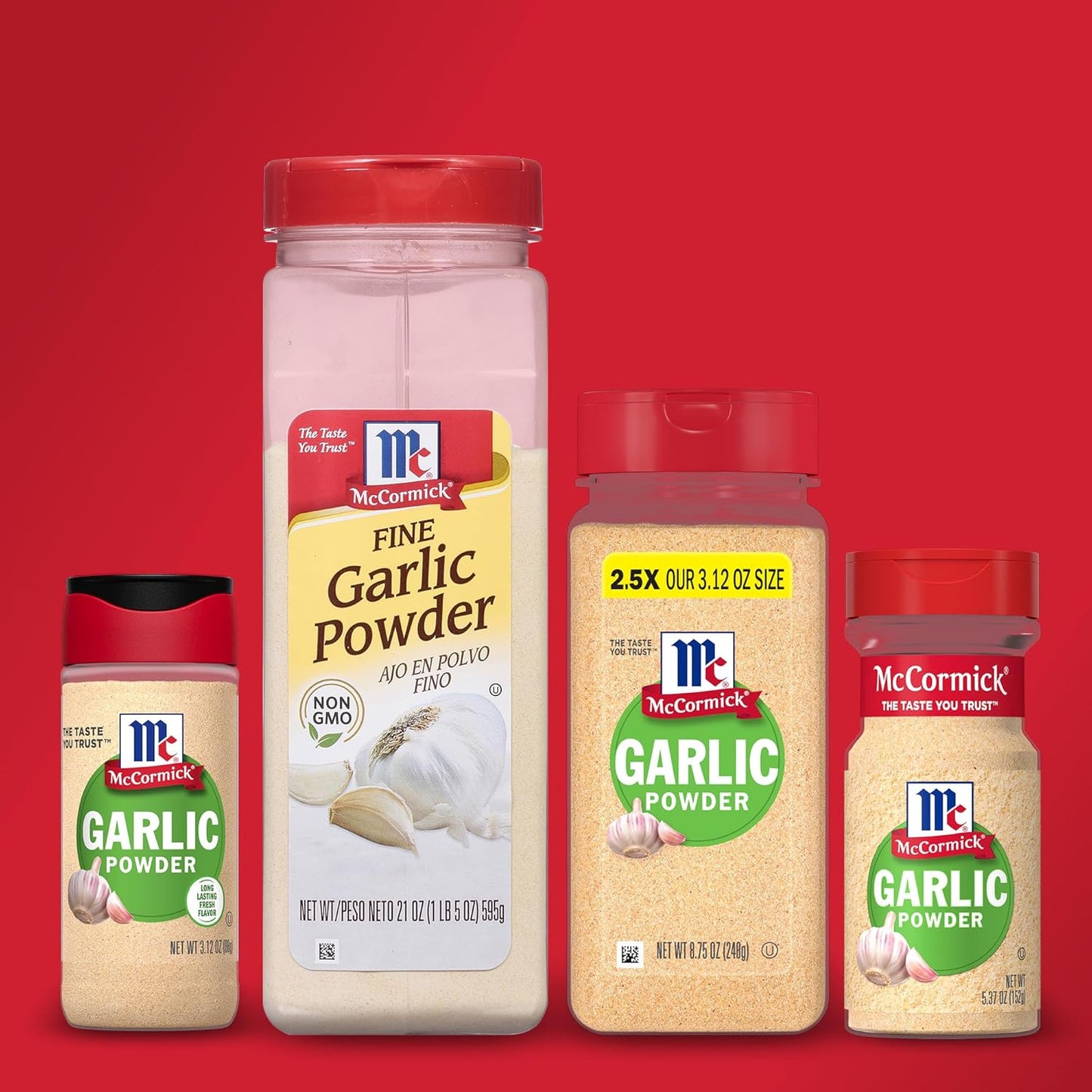 McCormick Garlic Powder – Non-GMO Seasoning for Wellness-Focused Family Meals, 8.75 oz