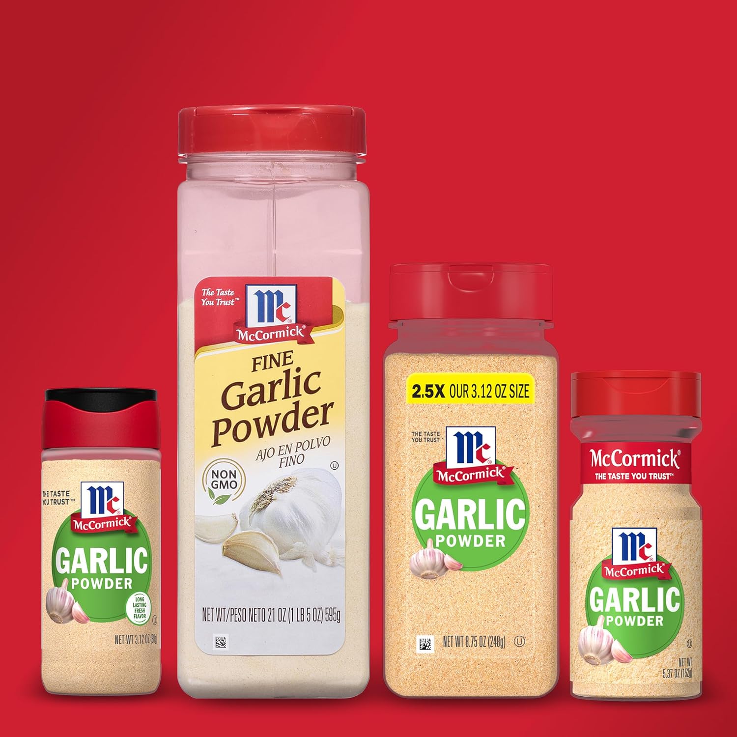 McCormick Garlic Powder – Non-GMO Seasoning for Wellness-Focused Family Meals, 8.75 oz